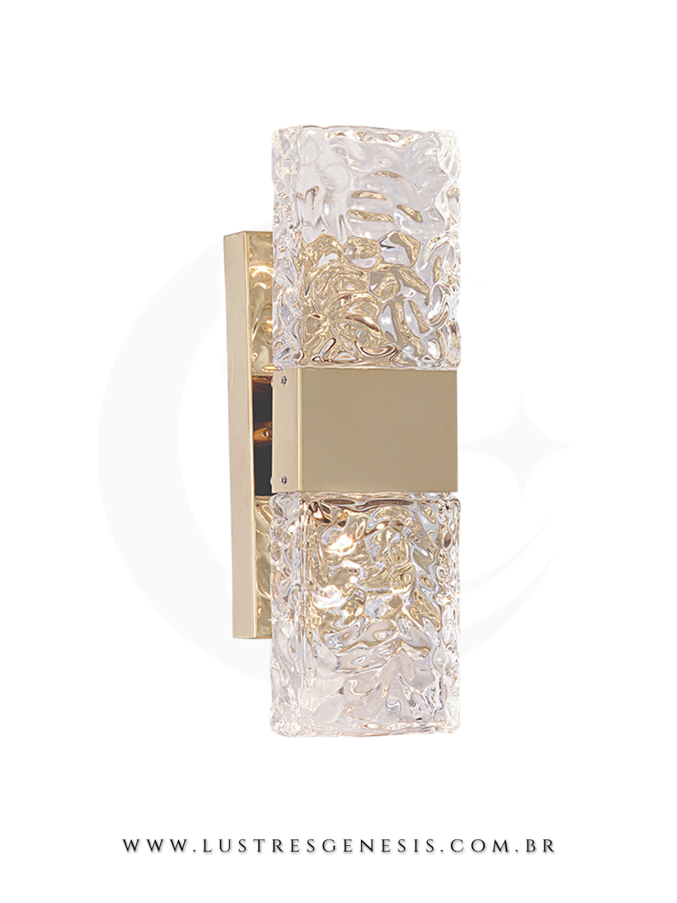A Arandela de Parede em metal bronze e cristal DCB02182 une elegancia e sofistica&ccedil;&atilde;o para o seu ambiente. Conta com potencia LED de 12W na luz quente 3000K bivolt, fluxo luminoso de 900LM e dimensoes de 30x9cm